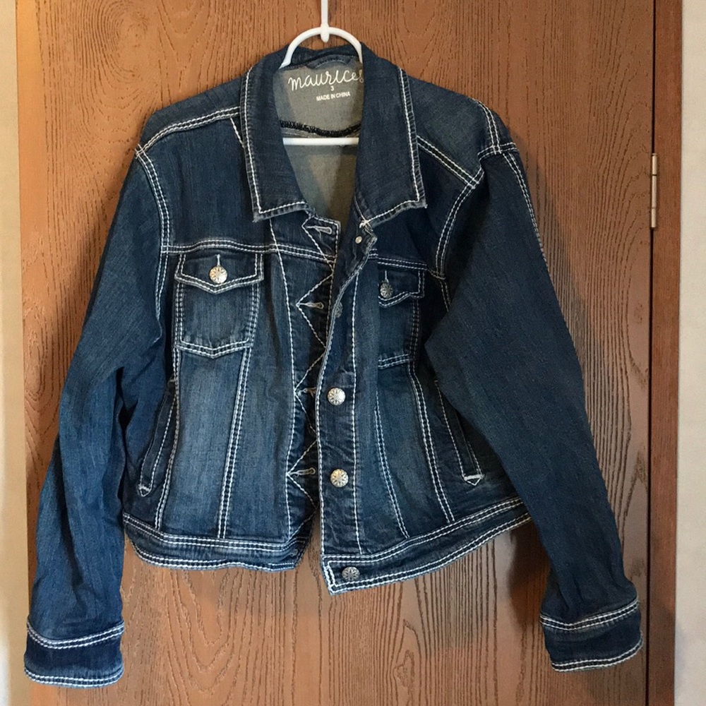 Plus size jean jacket